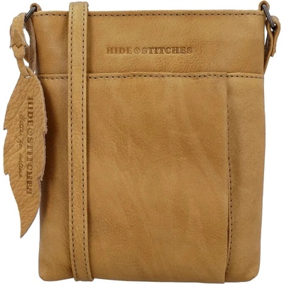 Hide & Stitches béžová crossbody kabelka z pravé kůže „Toscana“