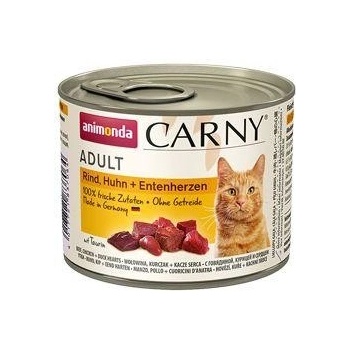 Animonda Carny Adult hovädzie,kura a kačacie srdiečka 200 g