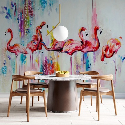 Art Gift Decor Фототапет Рисунка на фламинго