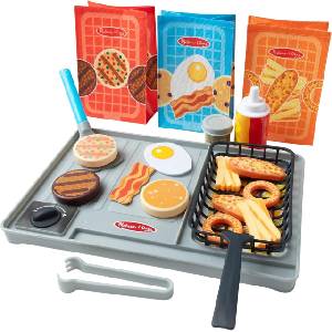 Melissa & Doug Игрален комплект Melissa & Doug Color Reveal Water Wow - Flip and Fry Grill, 27 части (6074893) - baby