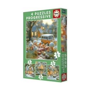 Educa Пъзел Educa Заек 12 Части 16 Части 20 Части 25 Части (4 броя)