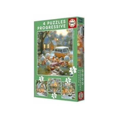 Educa Пъзел Educa Заек 12 Части 16 Части 20 Части 25 Части (4 броя)