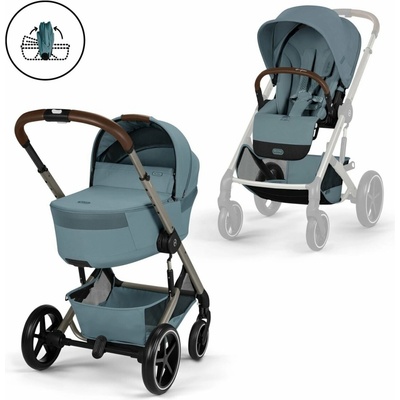 CYBEX Gold Balios S Lux + Balios Fold Cot 2026 TPE / Stormy Blue | light blue
