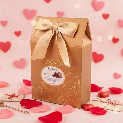 La Suissa Tartufi Assortiti italské čokoládové lanýže v elegantním dárkovém balení 150 g