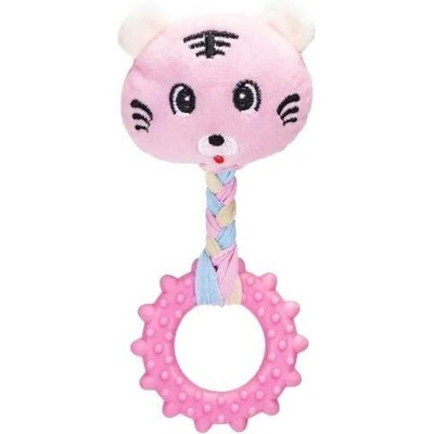 Nobleza plyšová tiger s kousátkem 21 cm růžová