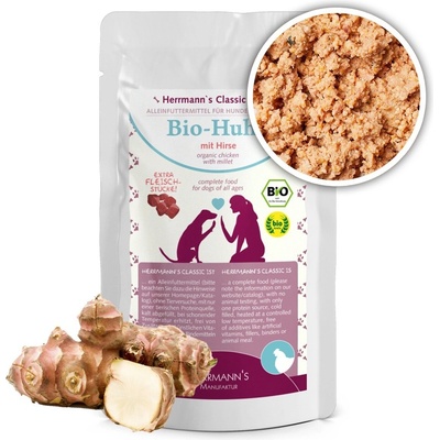 Herrmann's BIO Adult Kuřecí maso s jáhly & zeleninou 130 g