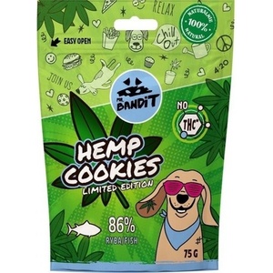 VetExpert Mr. Bandit HEMP COOKIES FISH - лакомство за куче, конопени бисквитки с риба 75 гр - Полша