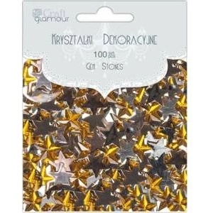 Dalprint Decorative crystals zlote stars 100pcs