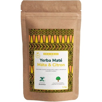 BrainMax Pure Organic Yerba Maté mäta & citrón 1000 g