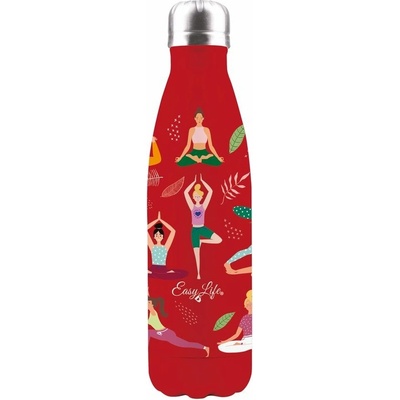 Easy Life nerezová termoláhev na vodu 500 ml Yoga