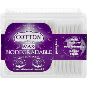 Cotton Line Биоразградими хартиени клечки за уши Cotton Line MAX (461533)