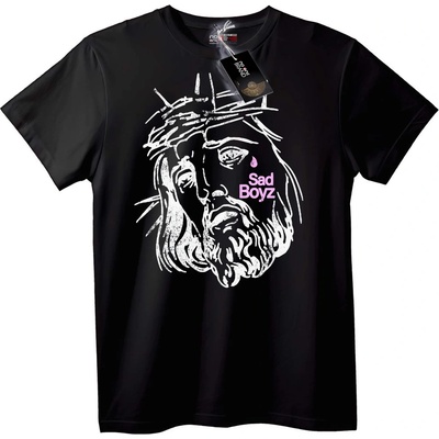 NOONEBRAND Тениска Sad Boyz Трънена корона - XS, White