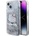 Hello Kitty Liquid Glitter Electroplating Head Logo Case - дизайнерски кейс с висока защита за iPhone 15 (прозрачен-сребрист)