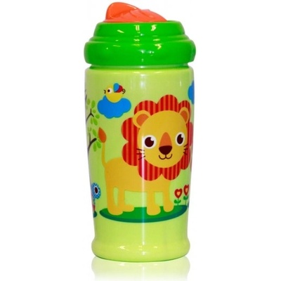 Lorelli láhev sportovní se slámkou Zoo Pink 300 ml