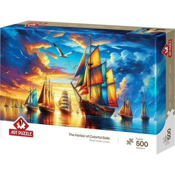 Art Puzzle Пъзел Art Puzzle от 500 части - Пристанището с цветните платна (40504)