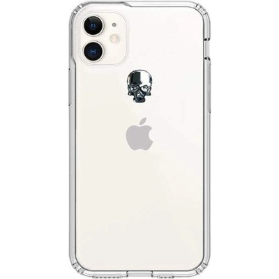 Bling My Thing Treasure Silver Skull Swarovski - хибриден удароустойчив кейс с кристали Сваровски за iPhone 11 (прозрачен)