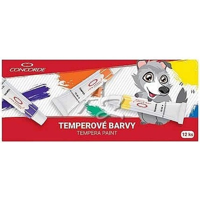 Concorde Temperové barvy 12 ml 12 barev – Zbozi.Blesk.cz