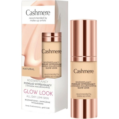 Cashmere rozjasňujúci make-up na tvár vyplňujúci s kyselinou hyalurónovou Natural 30 ml