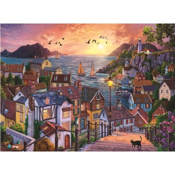 Image 1 of Anatolian - Puzzle Coastal Town at Sunset - 1 000 piese