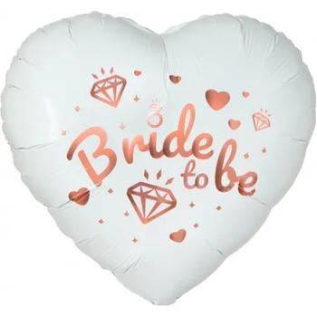 Image 1 of Godan Фолиев балон сърце - Бъдеща булка, розово-златист, 46см