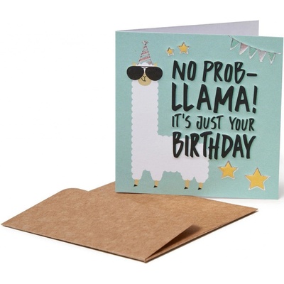 Narozeninová kartička Legami Birthday Greeting Cards - 7X7 Llama
