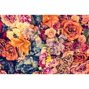 DIMEX ART Флизелинов фототапет винтидж цветя 375 x 250 см