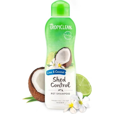 Tropiclean Lime and Coconut Shed Control Shampoo - Шампоан за кучета и котки за намаляване на косопад 355ml