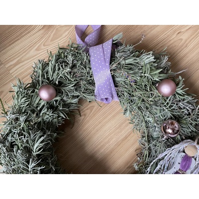 HAND MADE Levandulový věnec s andělkou