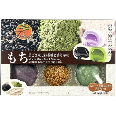 Firmly Mochi Mix Black Sesame, Matcha Green Tea and Taro 210 g