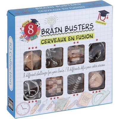 Dřevěné a kovové hlavolamy 8 ks Brain Busters Puzzle Collection 8er Set