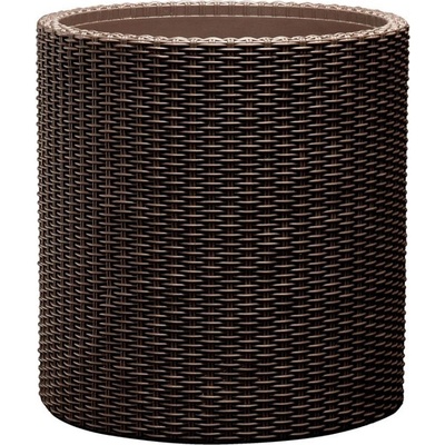 Keter Large Cylinder L Květináč 44 x 44 x 44 cm ratan hnědý