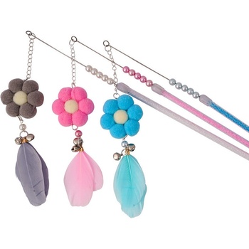 Image 1 of Nunbell Cat Playing Rod Flower играчка за котка тип Въдица за котки Цвете