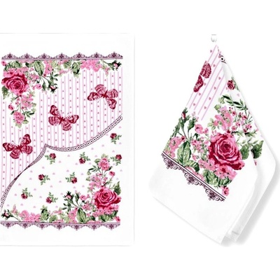 Bellatex UT/206 jaro 40 x 60 cm 2ks růžová, červená, zelená