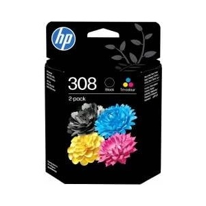 HP Compaq HP 308 black/color, original printer cartridges pack of 2 - 6L6S6UE#LS1