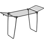 SONGMICS clothes airer, stand dryer 47 x 150 x 91 cm, wing clothes airer, wing clothes dryer, space-saving, metal, for clothes, towels, ink black LLR520BH01 (LLR520BH01)