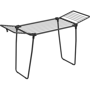 SONGMICS clothes airer, stand dryer 47 x 150 x 91 cm, wing clothes airer, wing clothes dryer, space-saving, metal, for clothes, towels, ink black LLR520BH01 (LLR520BH01)