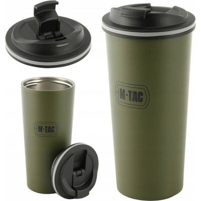 M Tac termohrnek s víčkem nerezová ocel 450 ml olivový