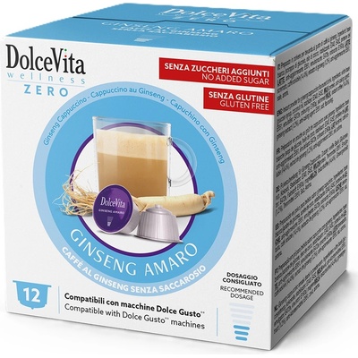 Dolce Vita Кафе Dolce Vita с женшен без тръстикова захар за Dolce Gusto 12 капсули