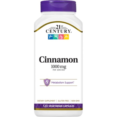 21st Century Cinnamon, 1000 mg, 120 капсули, 21st Century (9112)