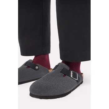 Birkenstock чехли сабо мъжки от велур Boston Mixed Leather (1032471)