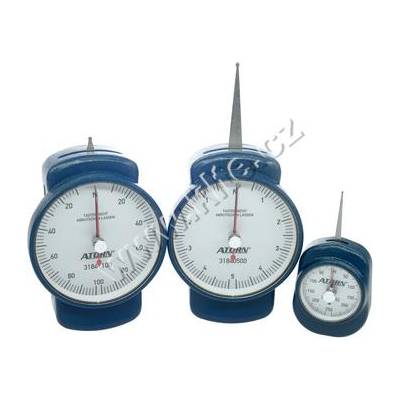 Pružinový siloměr ATORN, měřicí rozsah 3–30 cN, kulová sonda/unášený ukazatel - HaK.44100041 -