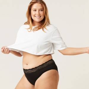 Modibodi Менструални бикини Modibodi Sensual Hi-Waist Bikini Light-Moderate Modibodi | Cheren | ЖЕНИ | XS