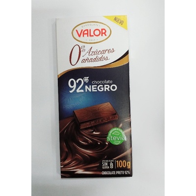 Valor Čokoláda horká, bez cukru, so sladidlami 92% 100 g