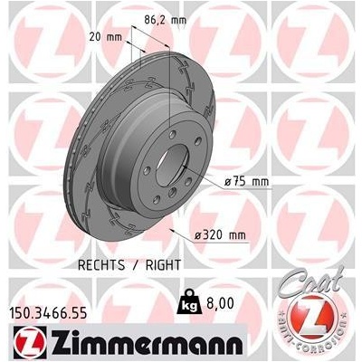 Brzdový kotúč ZIMMERMANN 150.3466.55