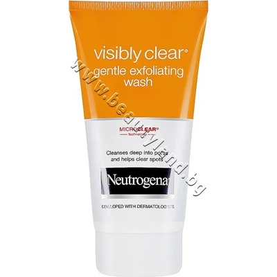 Neutrogena Гел Neutrogena Visibly Clear Gentle Exfoliating Wash, p/n NE-1200 - Ексфолиращ гел за лице със салицилова киселина (NE-1200)