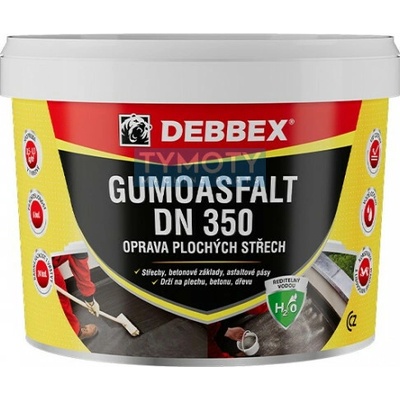 Debbex Gumoasfalt DN 350 (na vodnej báze) - 10 kg čierna, vedro