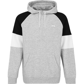 Slazenger Мъжки анцуг Slazenger Fleece Quarter Zip Tracksuit Mens - Grey Marl/Black