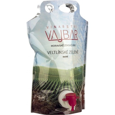 Vinařství Vajbar Veltlínské zelené Bílé víno 13,0 % 1,5 l (karton)