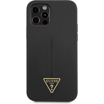 GUESS Калъф GUESS, Silicone Line Triangle за iPhone 13 Pro, GUHCP13LSLTGK, Черен (GUHCP13LSLTGK)