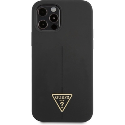 GUESS Калъф GUESS, Silicone Line Triangle за iPhone 13 Pro, GUHCP13LSLTGK, Черен (GUHCP13LSLTGK)